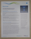 CloudWave and BlueOrange Cobranded - Recover Datasheet (Dated 10/25) (Eaches)