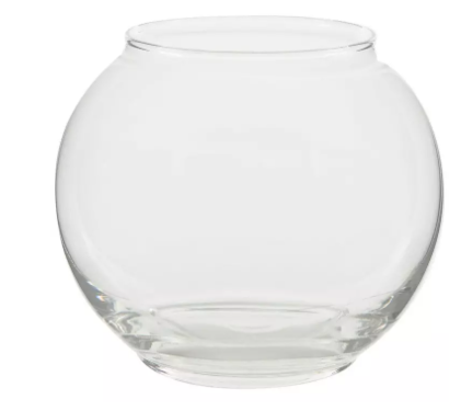 Large glass round vase (Eaches)