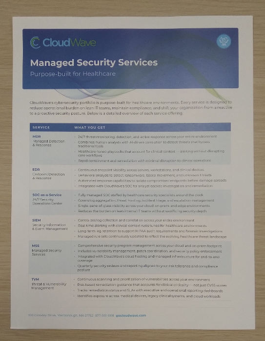 Managed Security Services Datasheet (Dated 3/26) (Eaches)