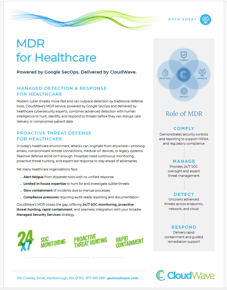 MDR for Healthcare Datasheet (Dated 9/25) (Eaches)