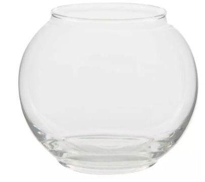 Small glass round vase (Eaches)