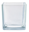 Square glass vases (Eaches)