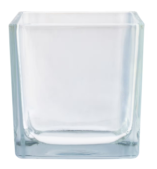 Square glass vases (Eaches)