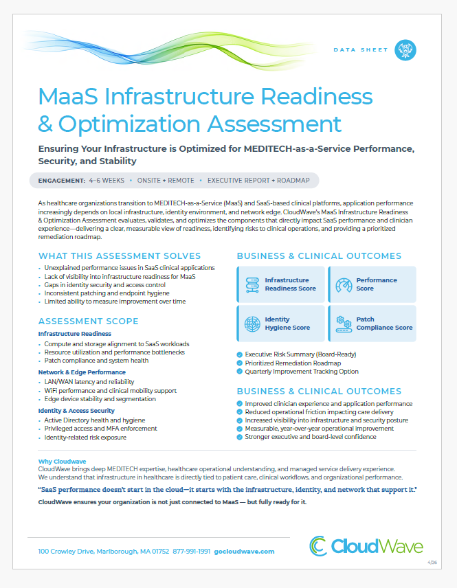 CloudWave (MaaS Infrastructure Readiness & Optimization Assessment Datasheet (Dated 4/26) (Eaches)