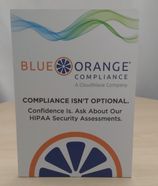 Co-branded BlueOrange Compliance A CloudWave Company 8x11 Easel Back Sign (Eaches)