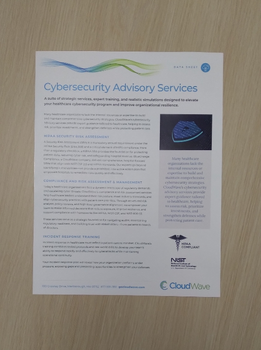 CloudWave (Cybersecurity Advisory Services) Datasheet  (Eaches)