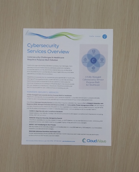 CloudWave (Cybersecurity Services Overview) Datasheet  (Eaches)
