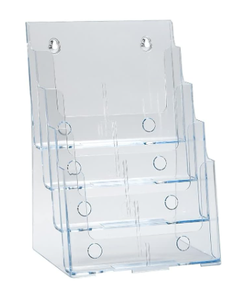 Acrylic Four Tier Brochure Holder (Eaches)